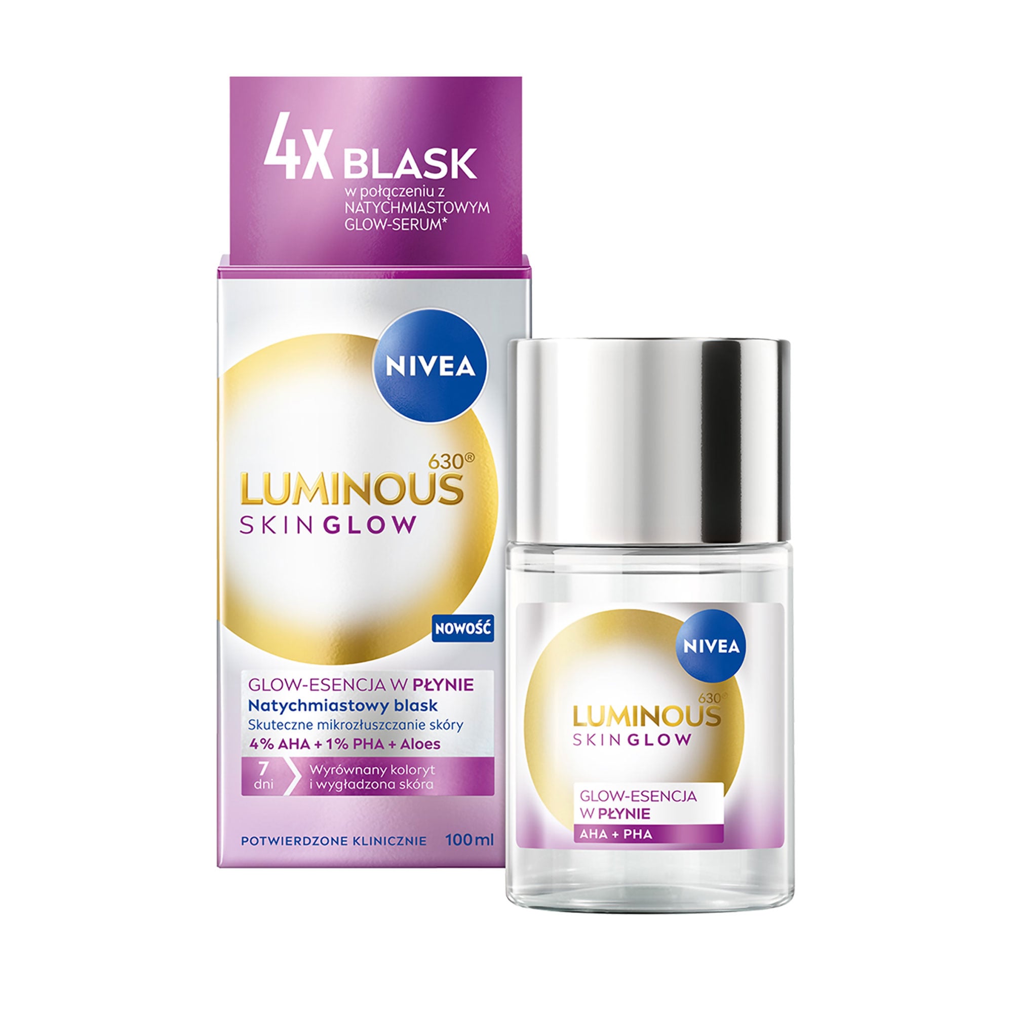 Рідкий ексфоліант для обличчя NIVEA Luminous630 Skin Glow, 100 мл